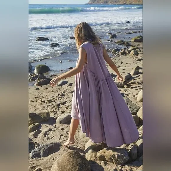 NWOT Free People Madelyn Midi Dress - Black - Picture 9 of 10